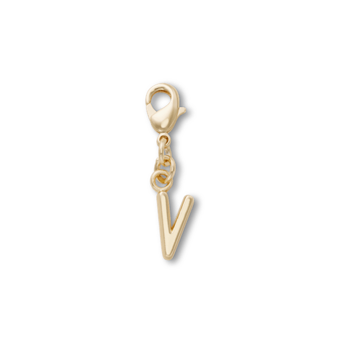 Gold Letter V Charm