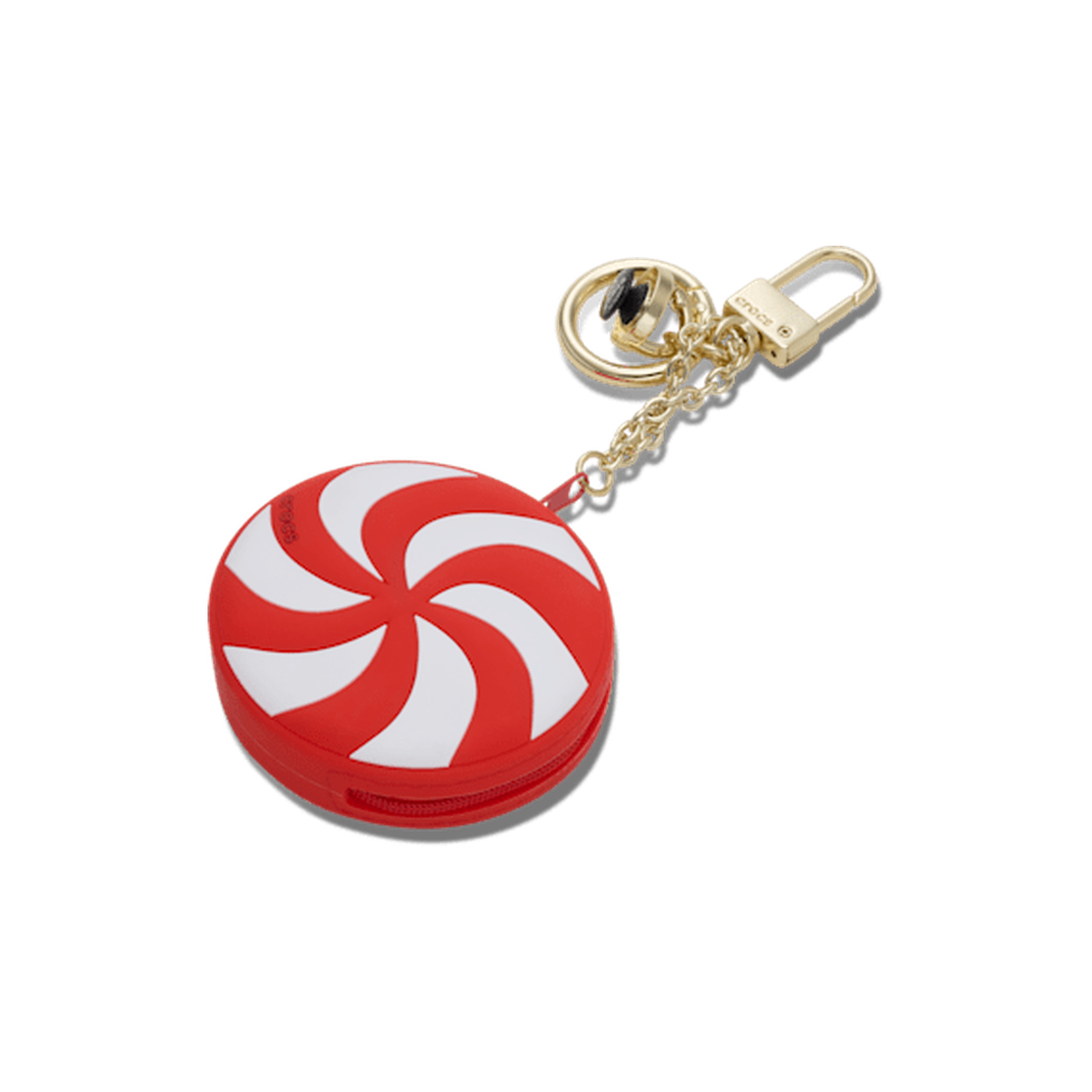 Peppermint Pouch Bag Charm - White / Multi