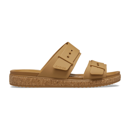 Brooklyn Buckle Low Low Cork Sandal - Umber