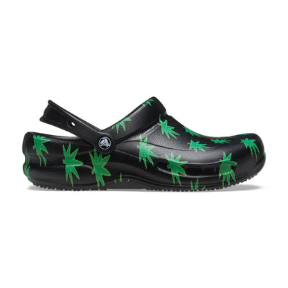 Bistro Graphic Slip Resistant Work Clog - Black / Green