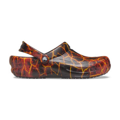 Bistro Graphic Slip Resistant Work Clog - Black / Flame