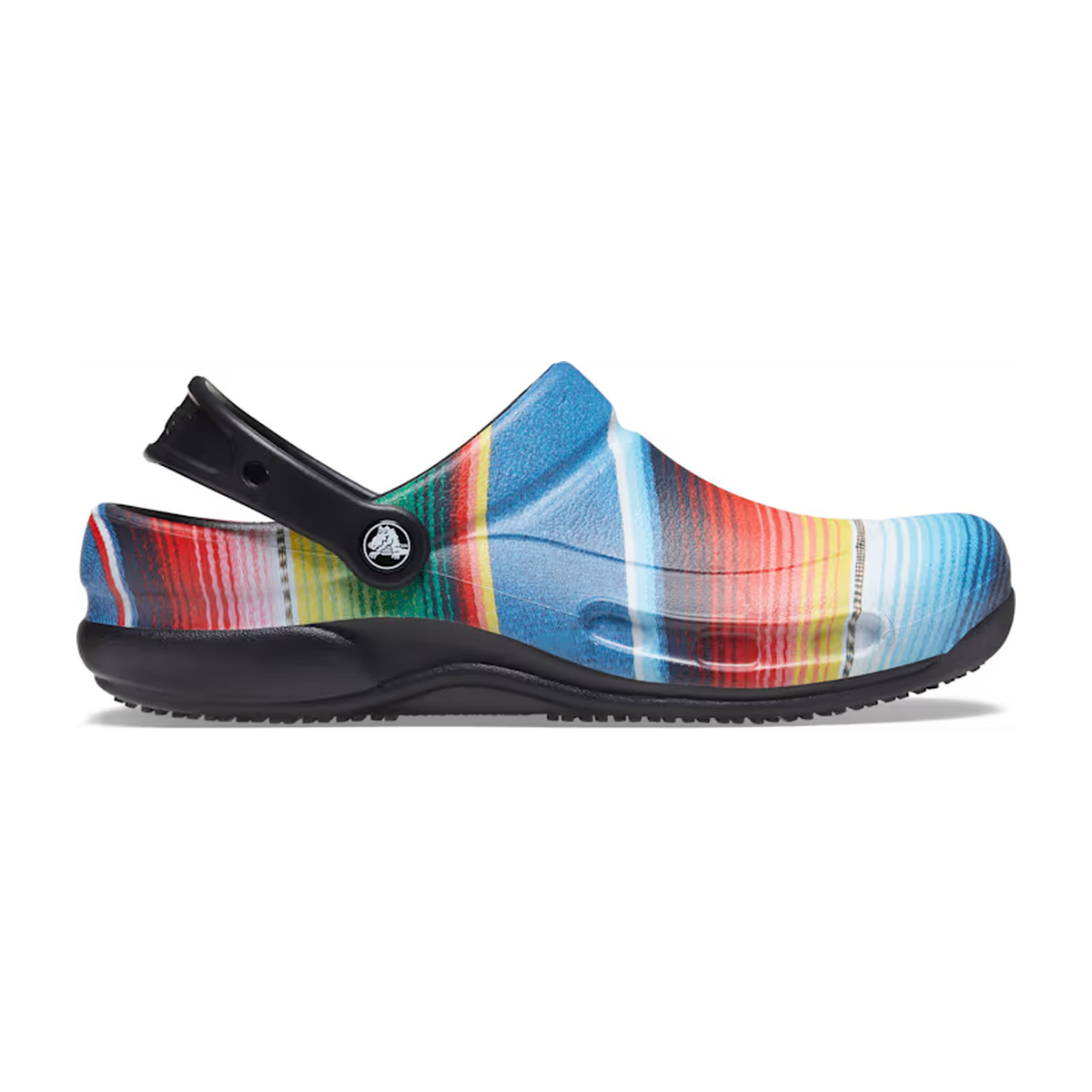crocs-gallery-color:black / multi stripe; color:Black / Multi Stripe; alt:ALT100; file:204044_0N8-ALT100