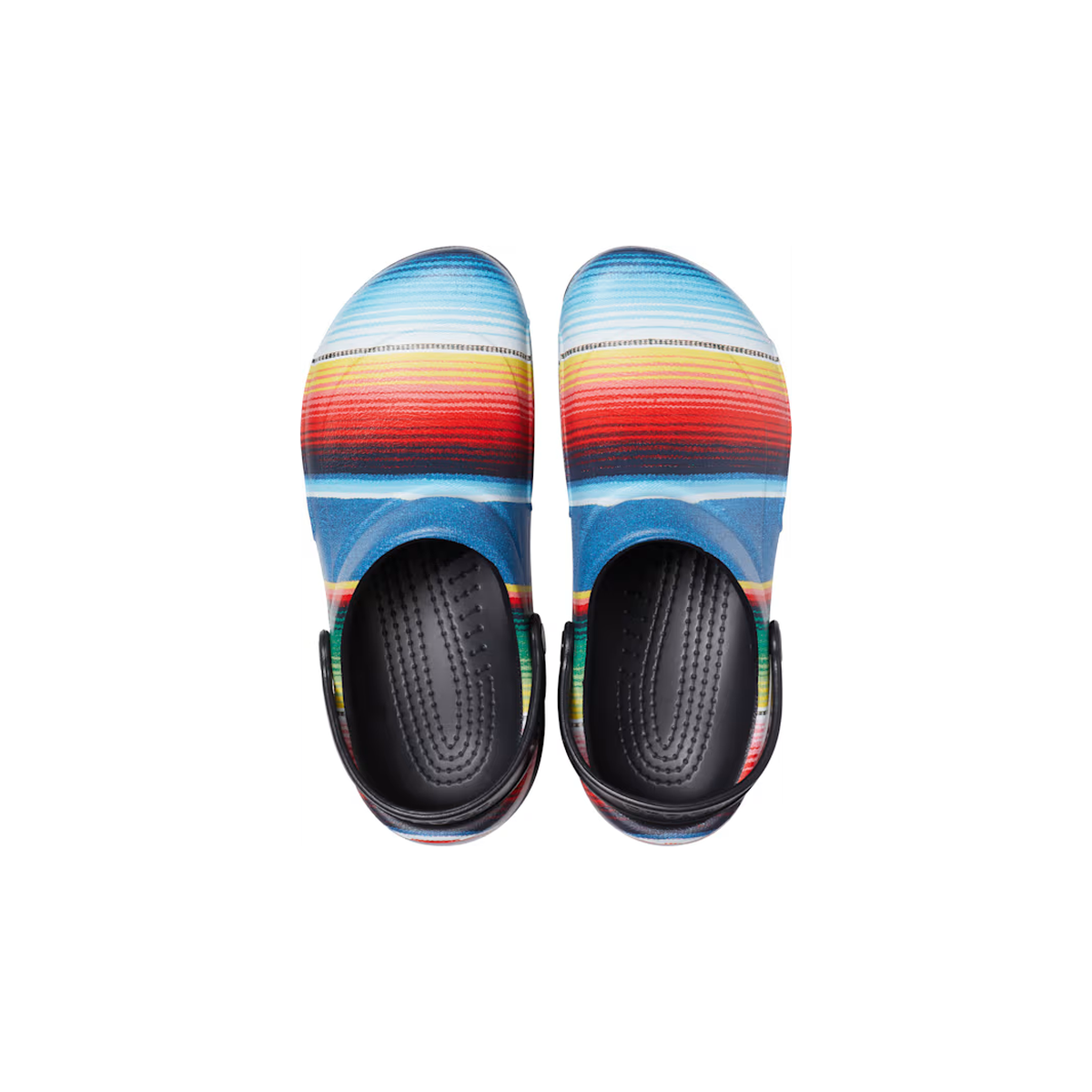 crocs-gallery-color:black / multi stripe; color:Black / Multi Stripe; alt:ALT120; file:204044_0N8-ALT120