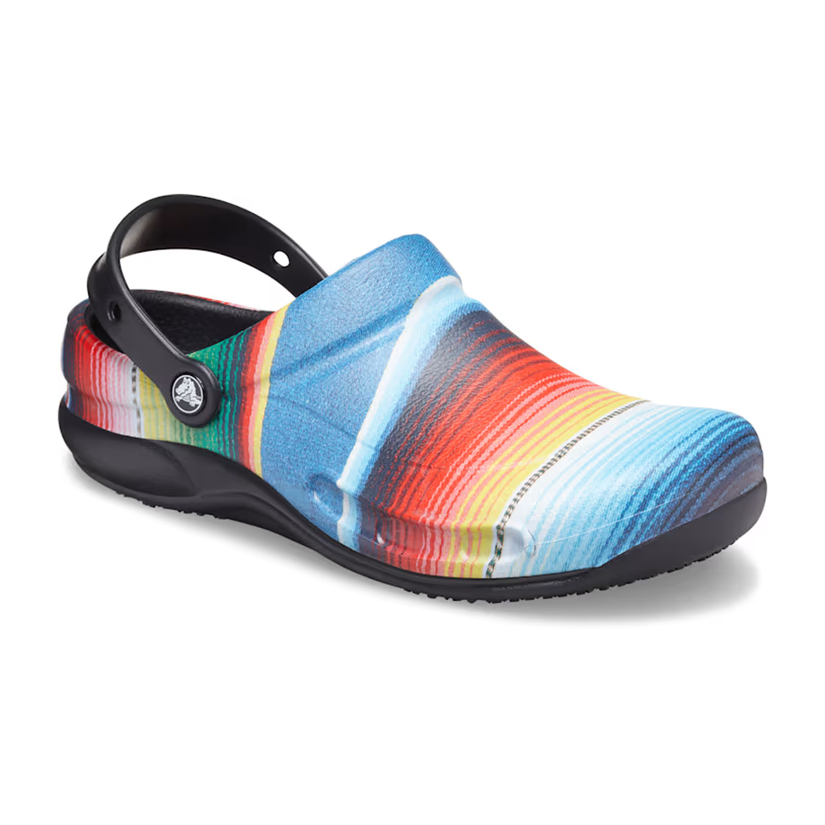 crocs-gallery-color:black / multi stripe; color:Black / Multi Stripe; alt:ALT140; file:204044_0N8-ALT140