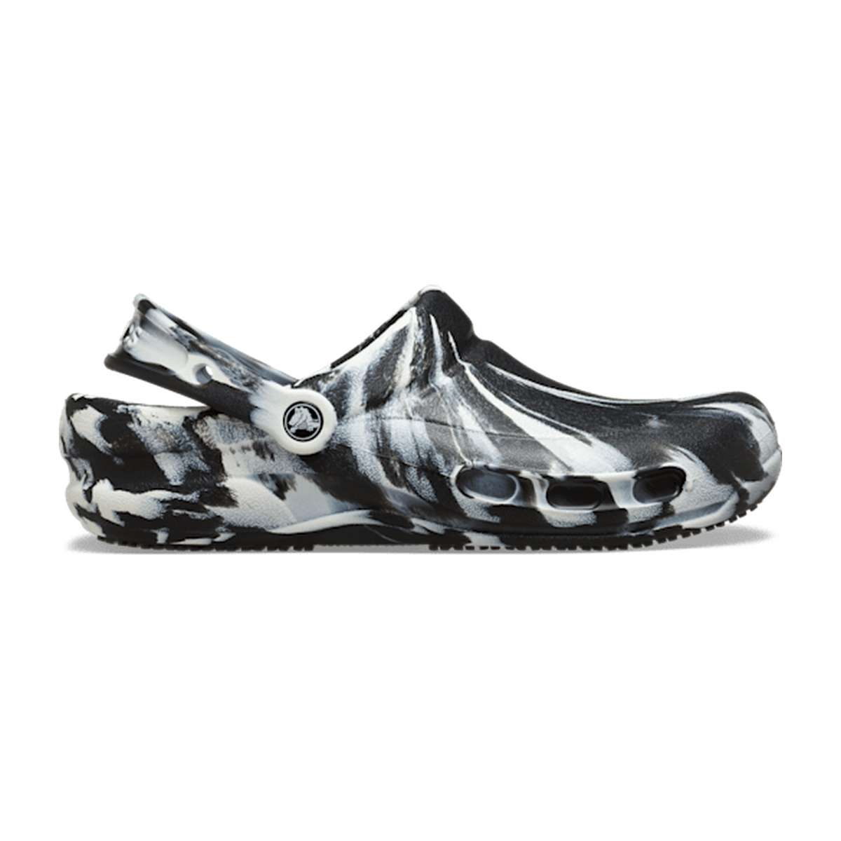 Bistro Marbled Work Clog - Black / White