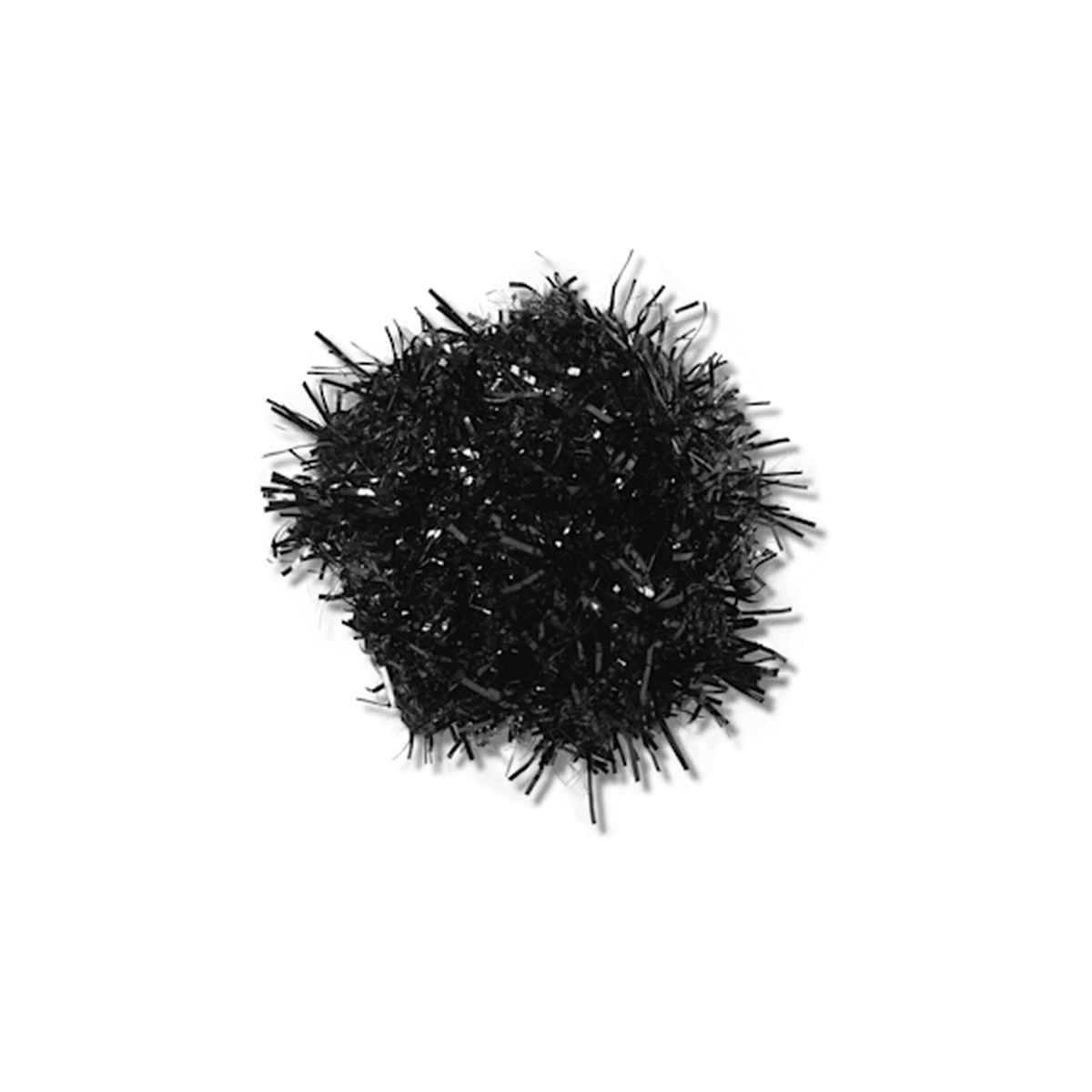 Black Tinsel Pom
