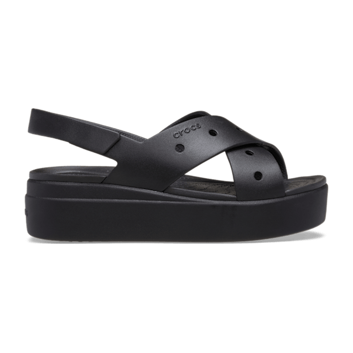 Brooklyn 4U Cross Strap Sandal - Black