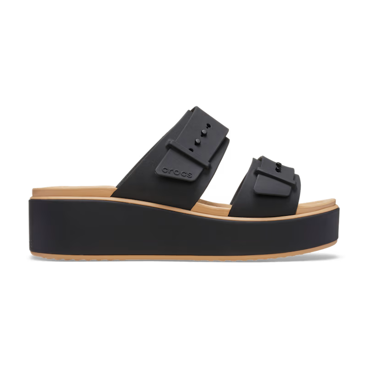 Crocs Brooklyn Buckle Low Wedge Matte Wrap Sandal ALT100