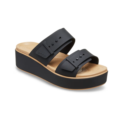 Crocs Brooklyn Buckle Low Wedge Matte Wrap Sandal ALT140