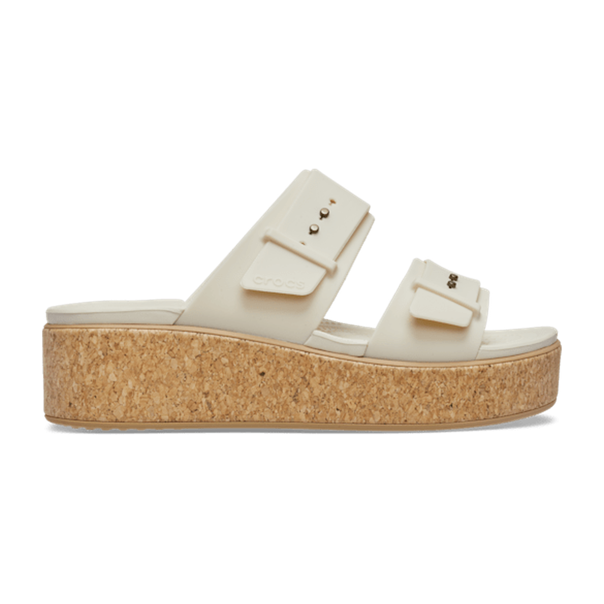 Brooklyn Buckle Low Wedge Cork Sandal - Frappé