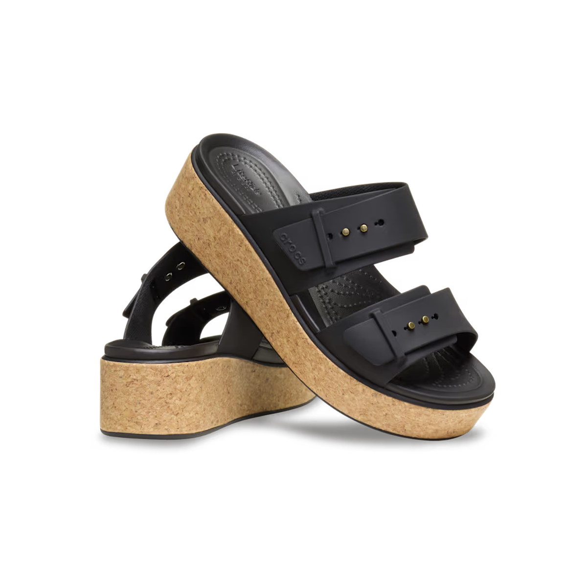 Crocs Brooklyn Buckle Low Wedge Cork Sandal ALT110