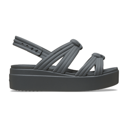 Brooklyn Low Wedge Knot Sandal - Carbon