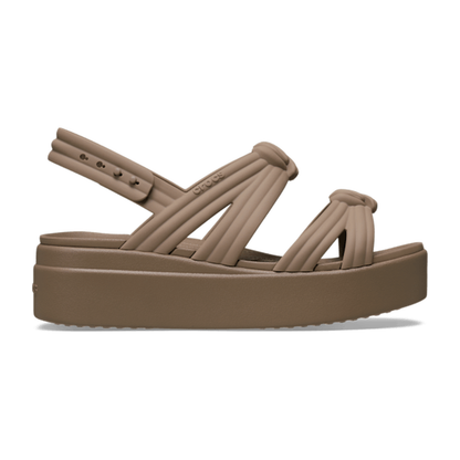 Brooklyn Low Wedge Knot Sandal - Latte