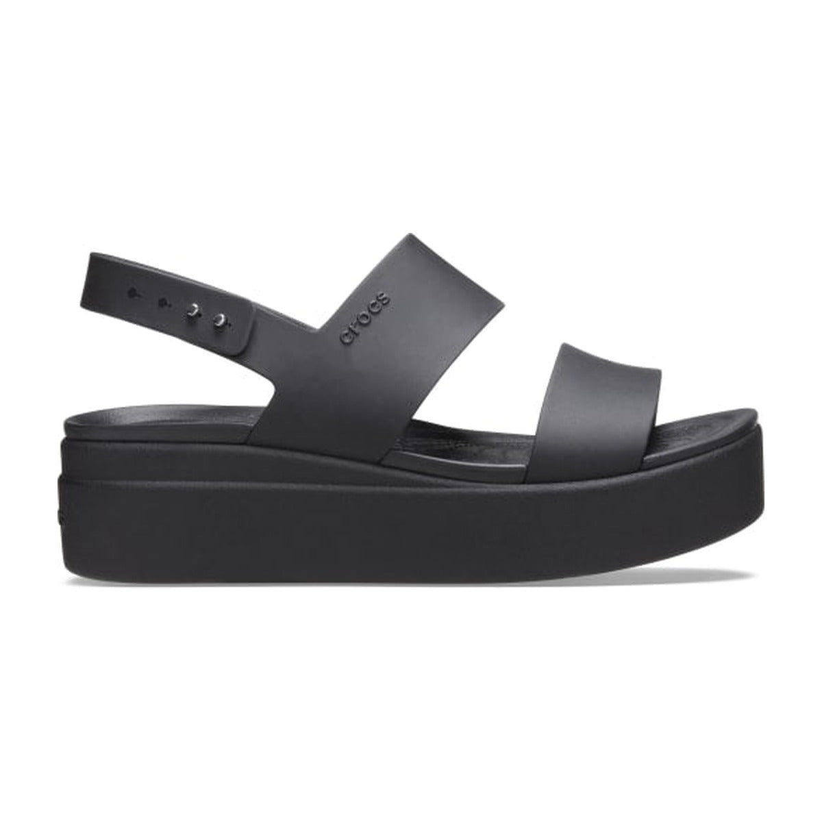 Brooklyn Low Wedge Sandal - Black / Black