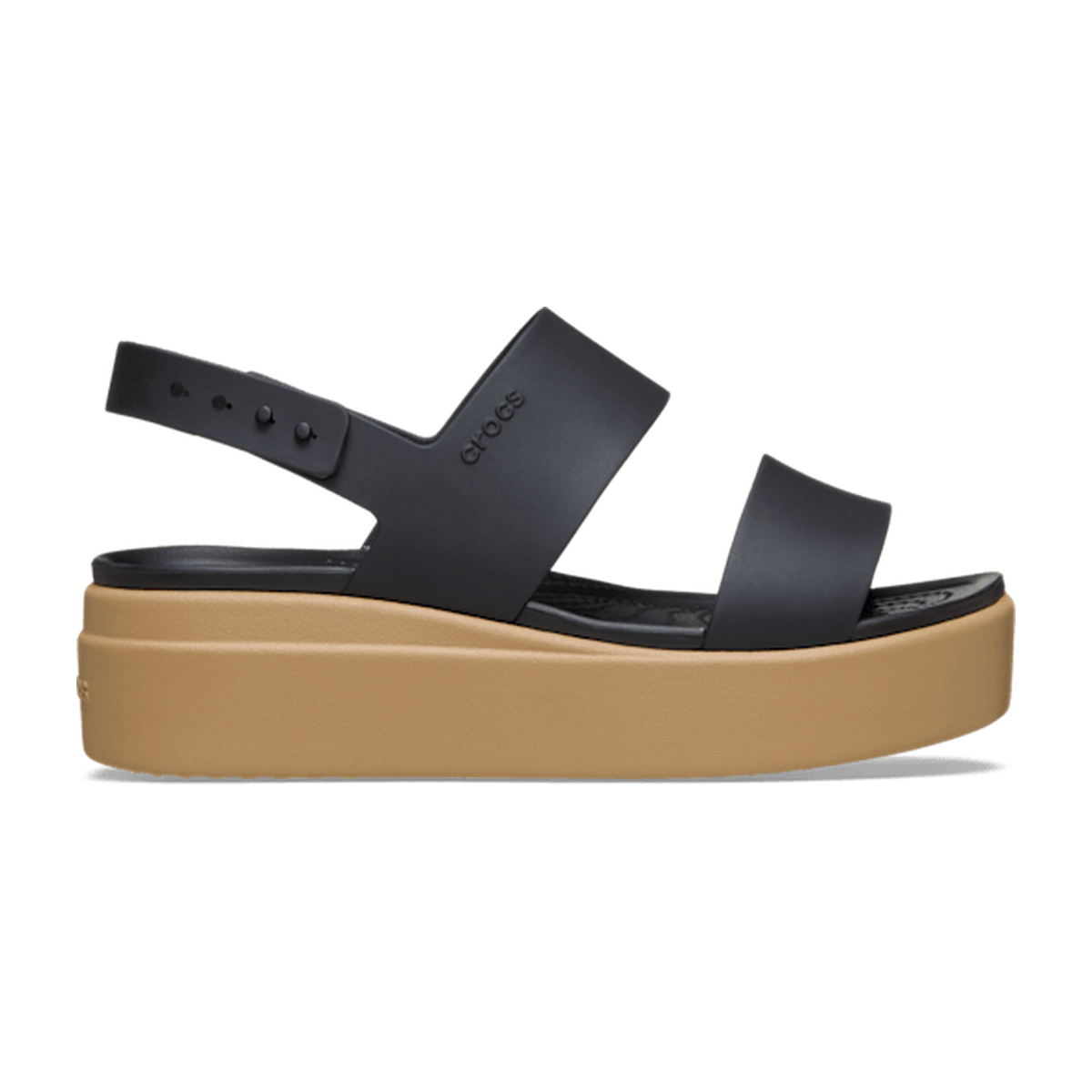 Brooklyn Low Wedge Sandal - Black/Cashew