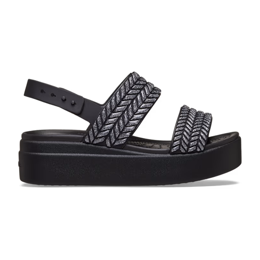 Crocs Brooklyn Woven Sparkle Low Wedge ALT100