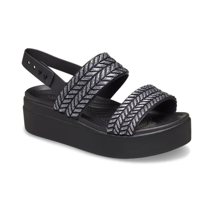 Crocs Brooklyn Woven Sparkle Low Wedge ALT140