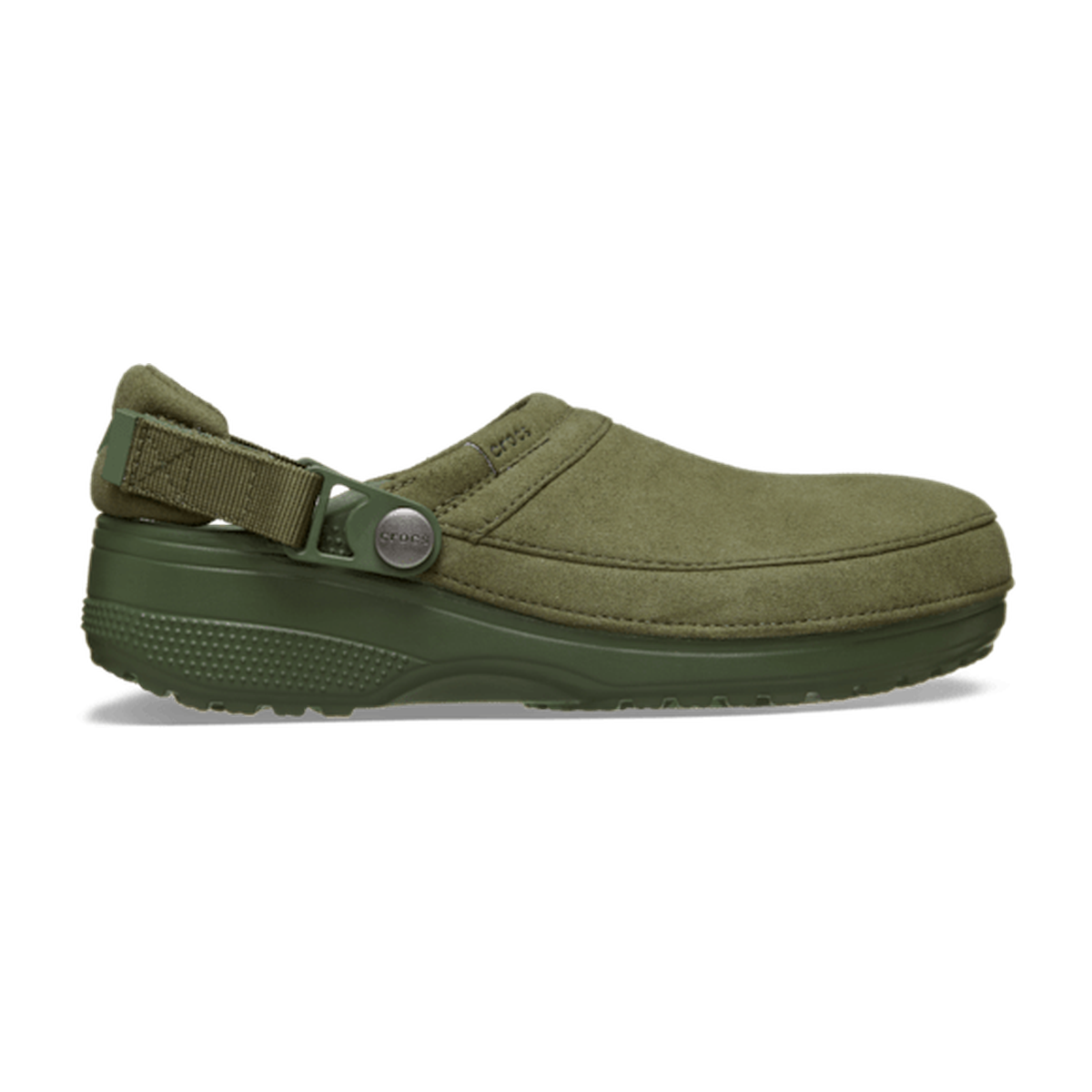 Classic Crafted Vegan Suede Clog - Army Green