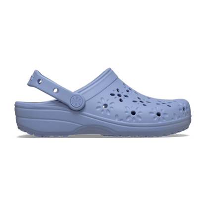 Classic Floral Cut-Out Clog - Blue Haze
