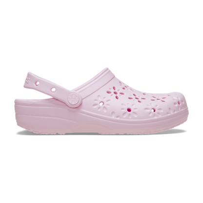 Classic Floral Cut-Out Clog - Pink Milk