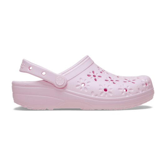 Classic Floral Cut-Out Clog - Pink Milk