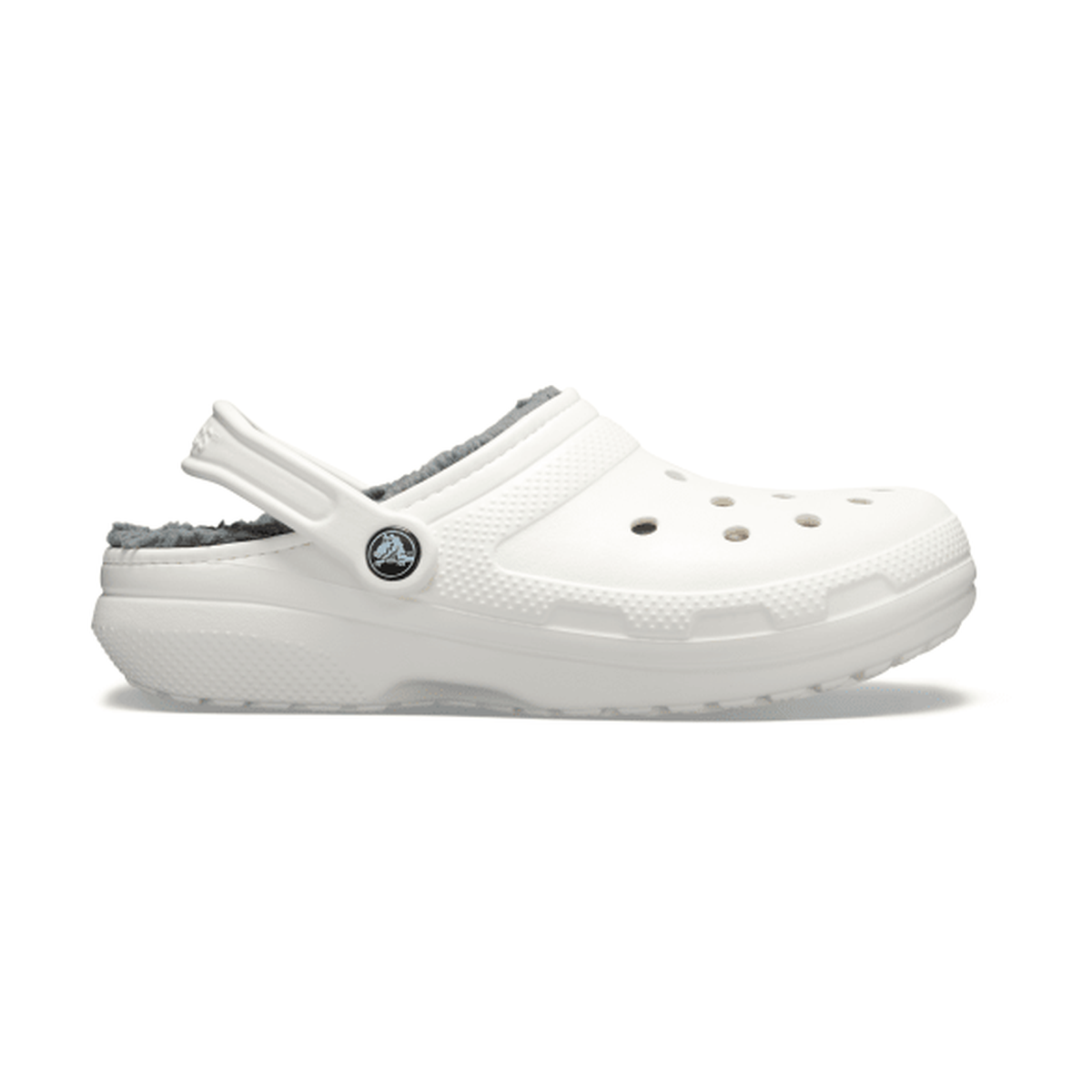 Classic Lined Clog - White / Grey