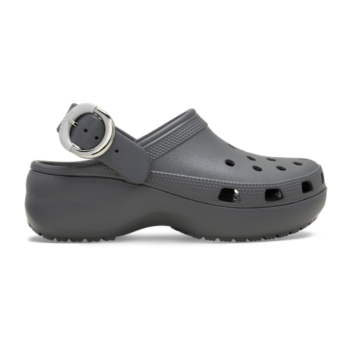 Classic Platform Dipped Buckle Clog - Carbon