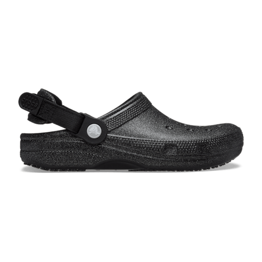 Classic Work Graphic Clog - Black Glitter