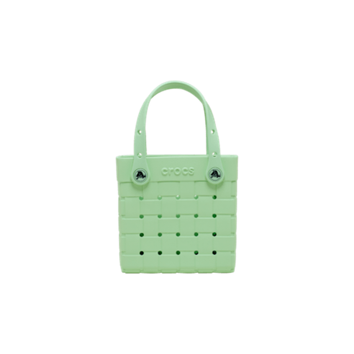 Small Basket Woven Tote - Serene Green