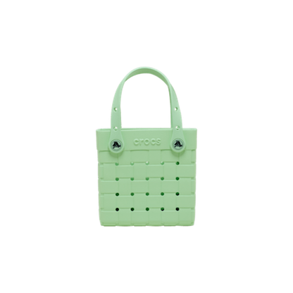 Small Basket Woven Tote - Serene Green