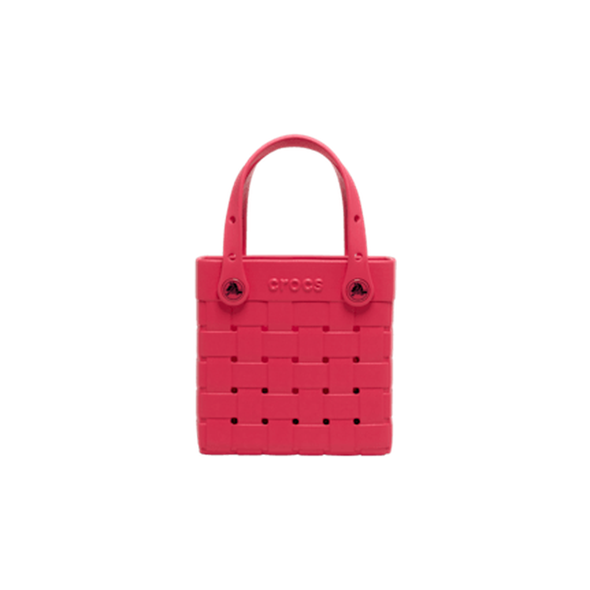 Small Basket Woven Tote - Digital Raspberry
