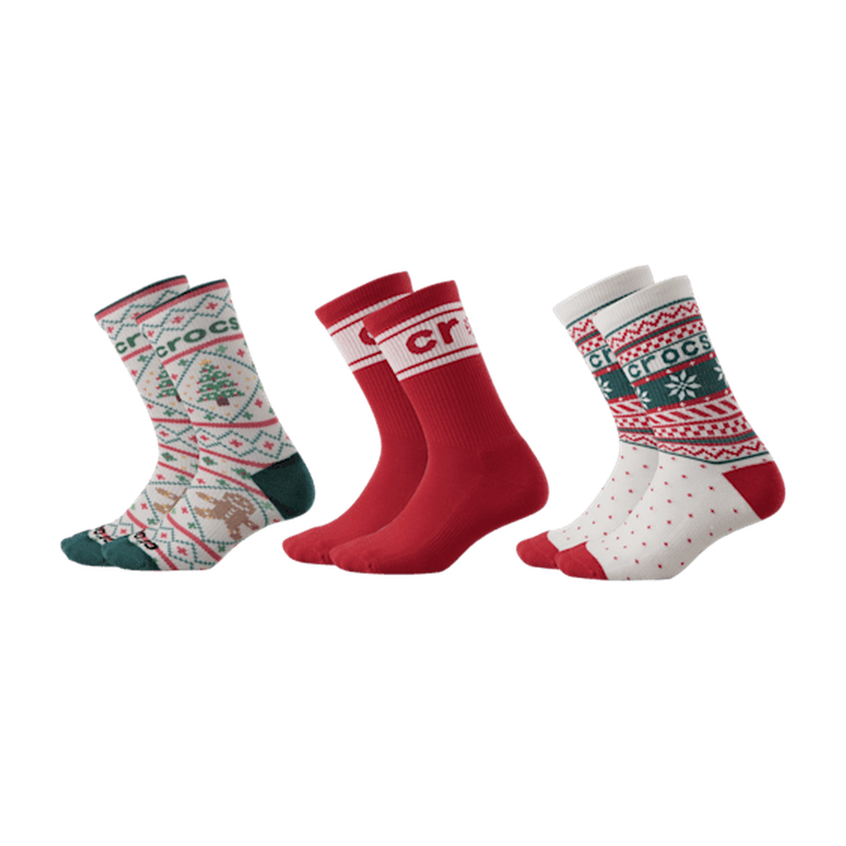 CrocsSocks Sweater Print 3-Pack - Multi
