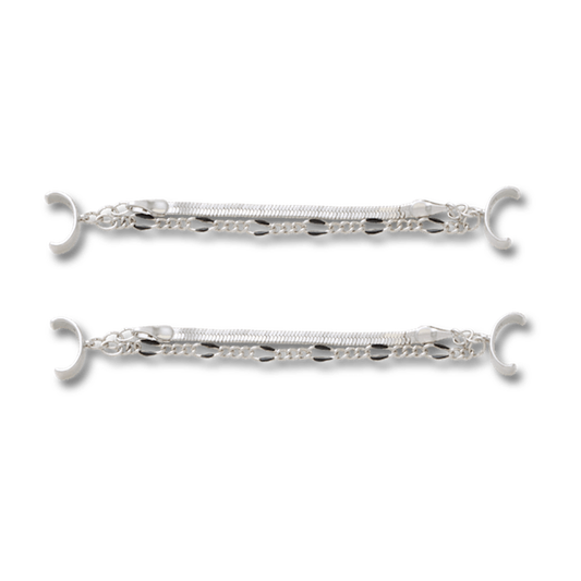Double Silver Sandal Chain 2 Pack