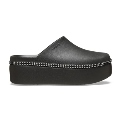 Dylan Platform Diamante Clog - Black
