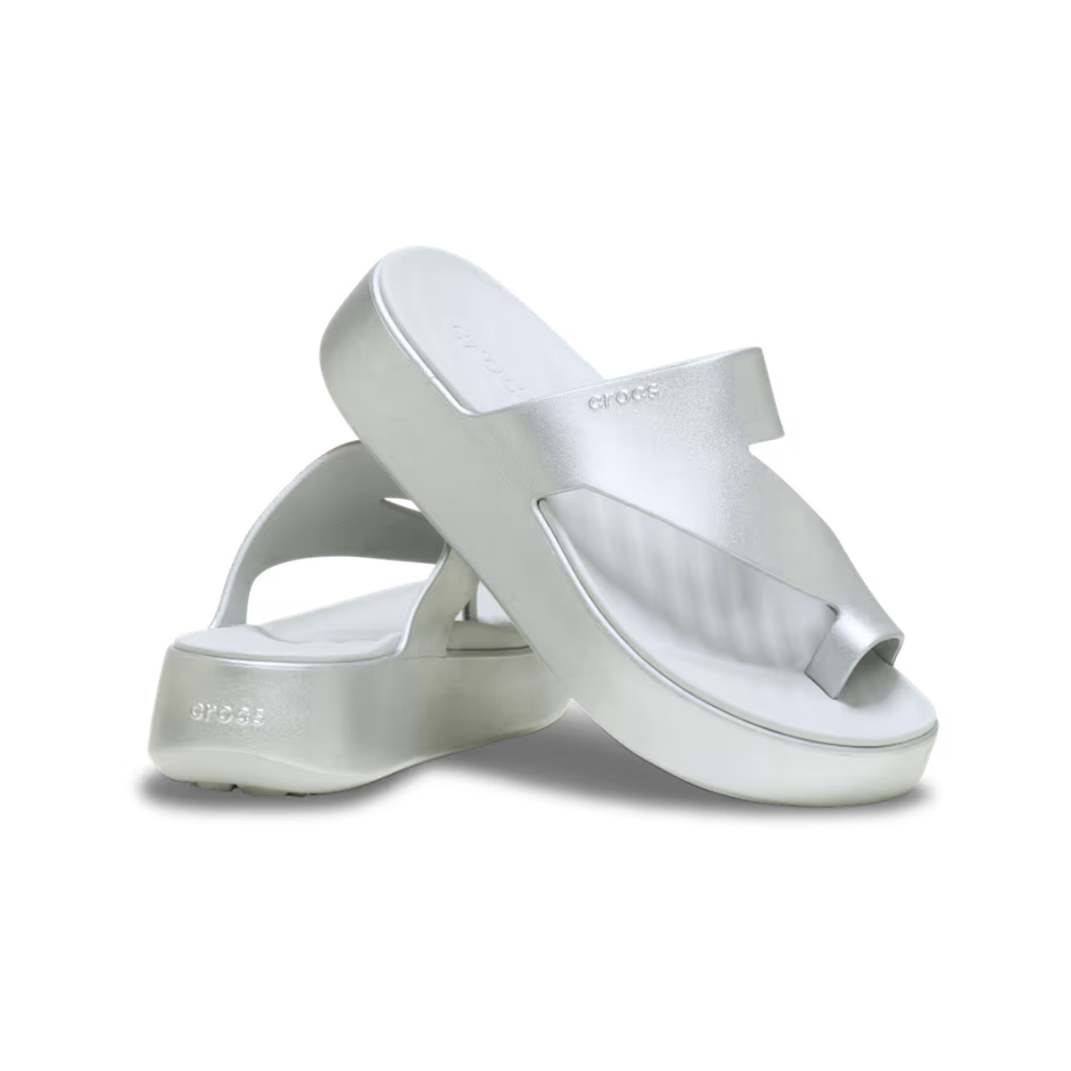 Crocs Getaway Platform Toe Loop Metallic Sandal ALT110