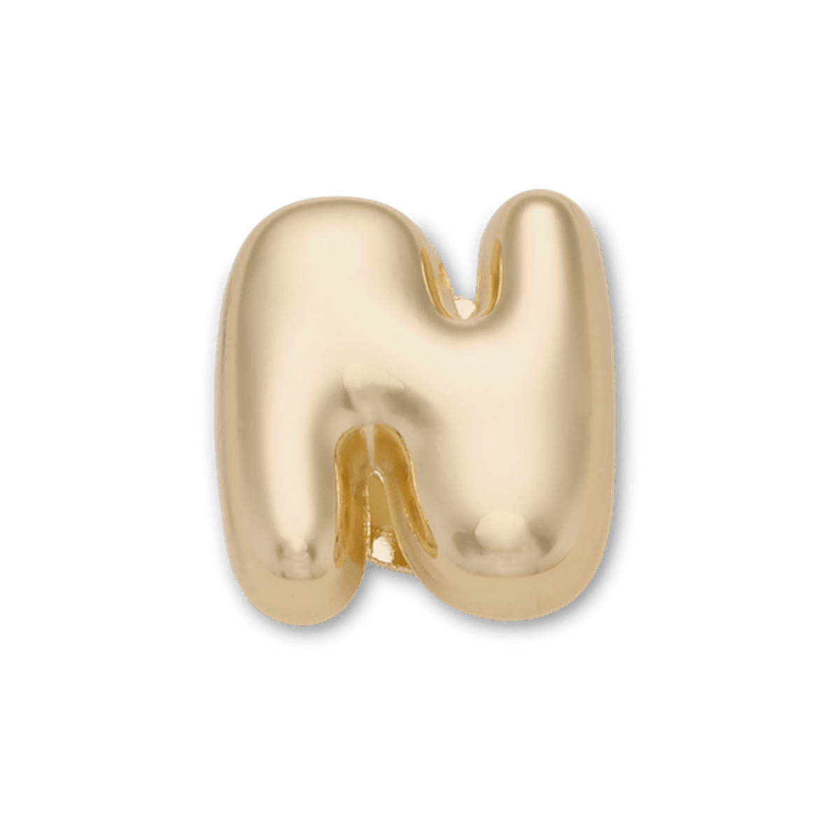 Gold Bubble Letter N