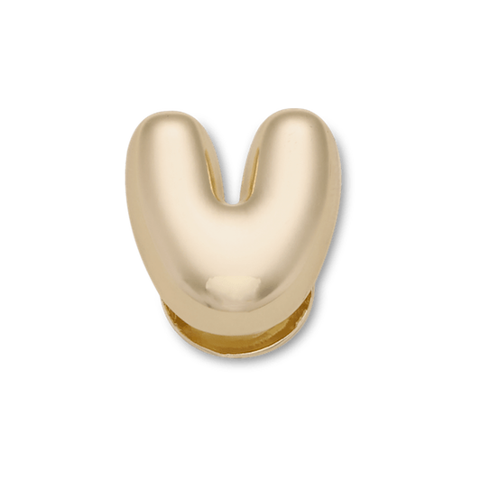 Gold Bubble Letter V