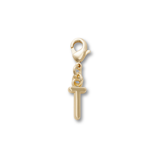 Gold Letter T Charm