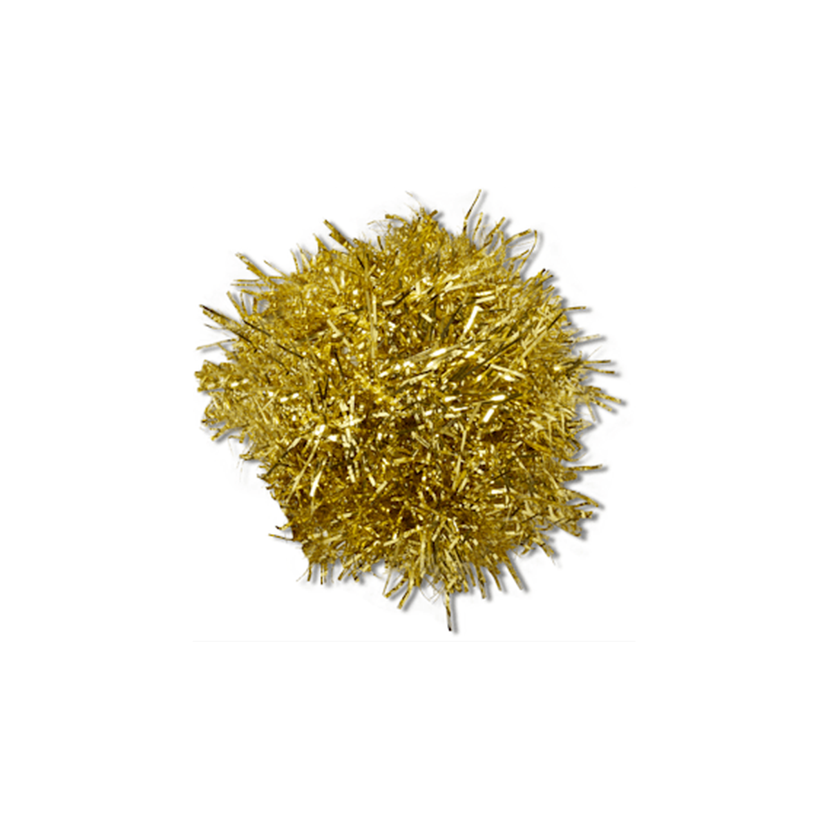 Gold Tinsel Pom