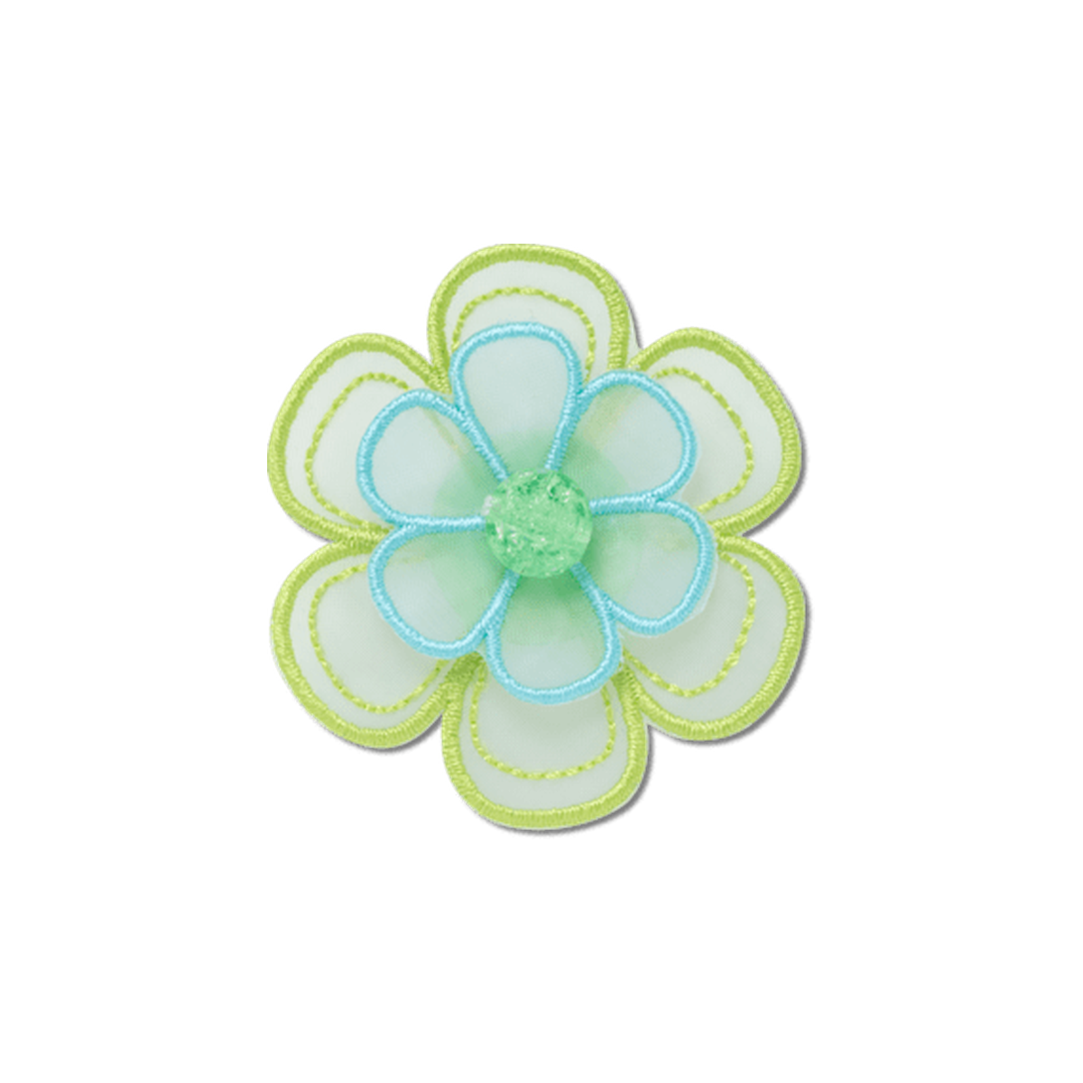 New Green Mesh Flower