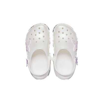 Crocs Kids' Classic Butterfly Sparkle Shaker Clog ALT120