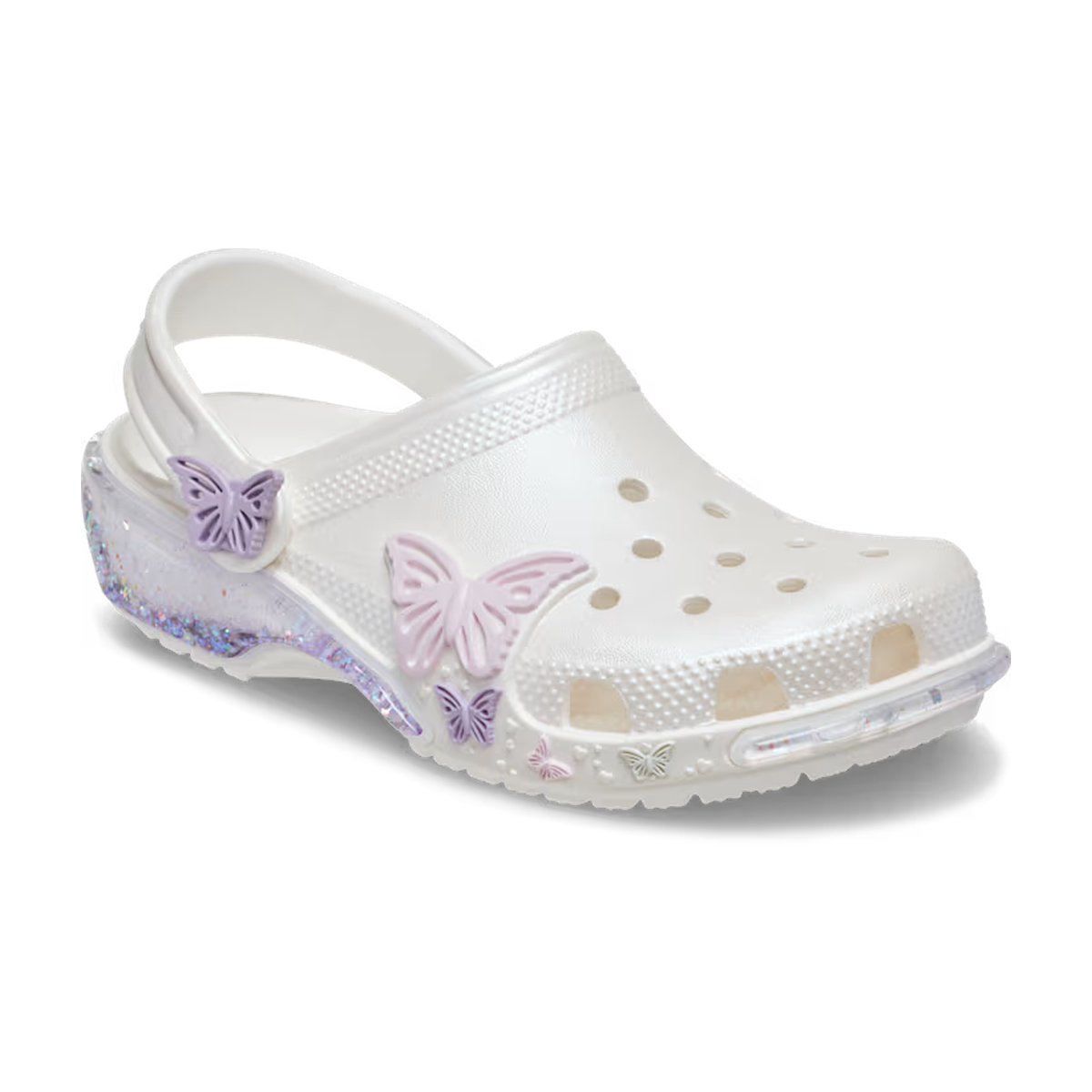 Crocs Kids' Classic Butterfly Sparkle Shaker Clog ALT140
