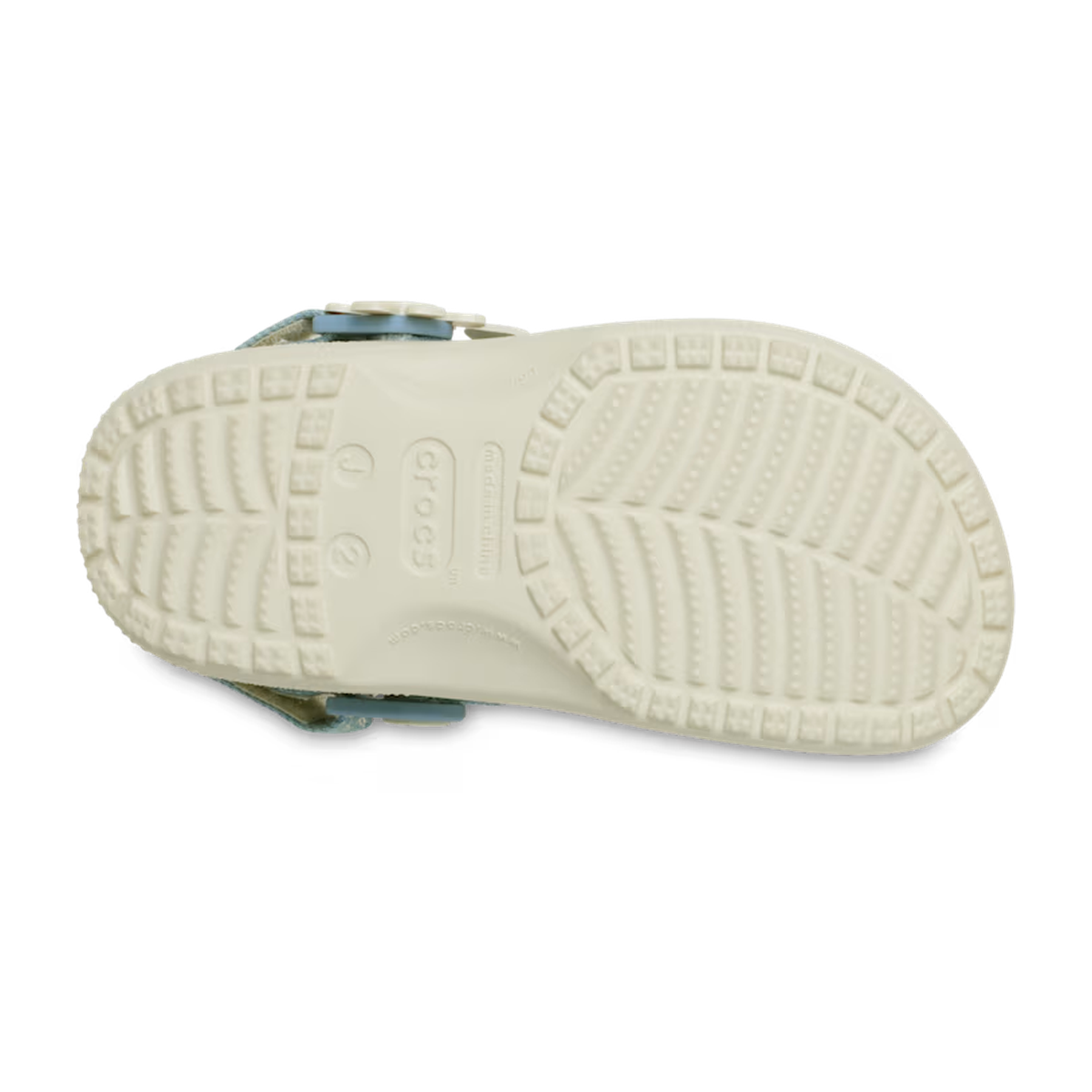 Crocs Kids’ Classic Denim Flower Adjustable Backstrap Clog ALT130