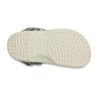 Crocs Kids’ Classic Denim Flower Adjustable Backstrap Clog ALT130