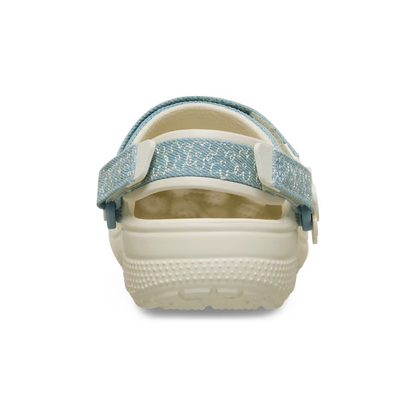 Crocs Kids’ Classic Denim Flower Adjustable Backstrap Clog ALT160