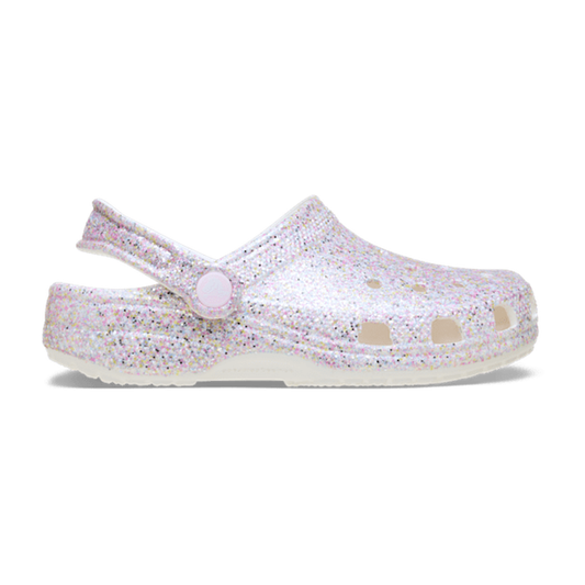 Kids' Classic Fantasy Glitter Clog - White