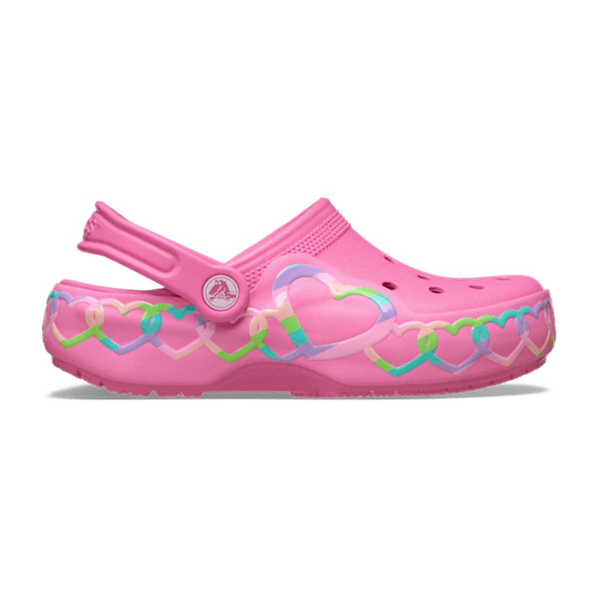 Kids' Classic Heart Lights Clog - Pink Lemonade