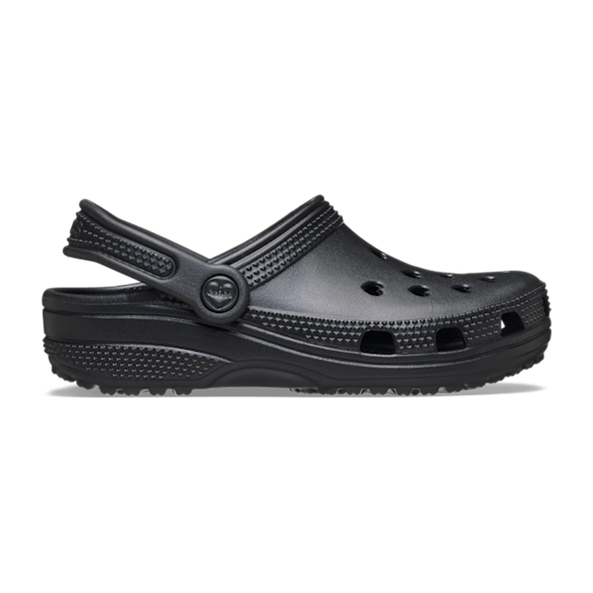 Kids' Classic Hearts Cut Out Clog - Black