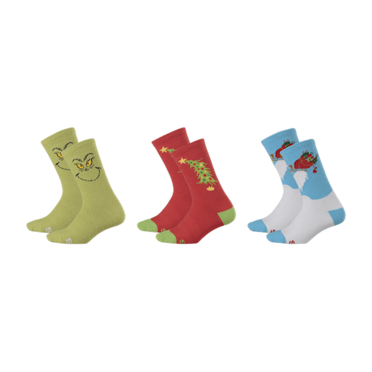 Kids' Crocs Socks The Grinch 3 Pack - Multi