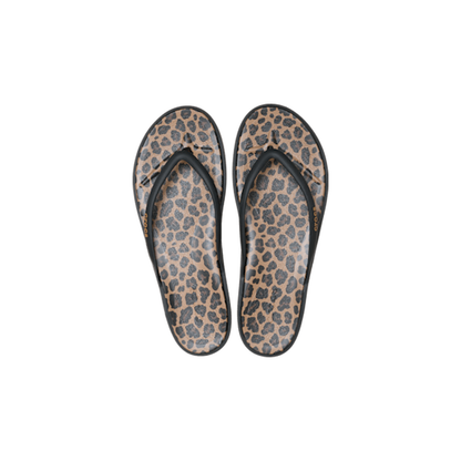 Miami Round Toe Animal Flip - Black/Sepia/Leopard